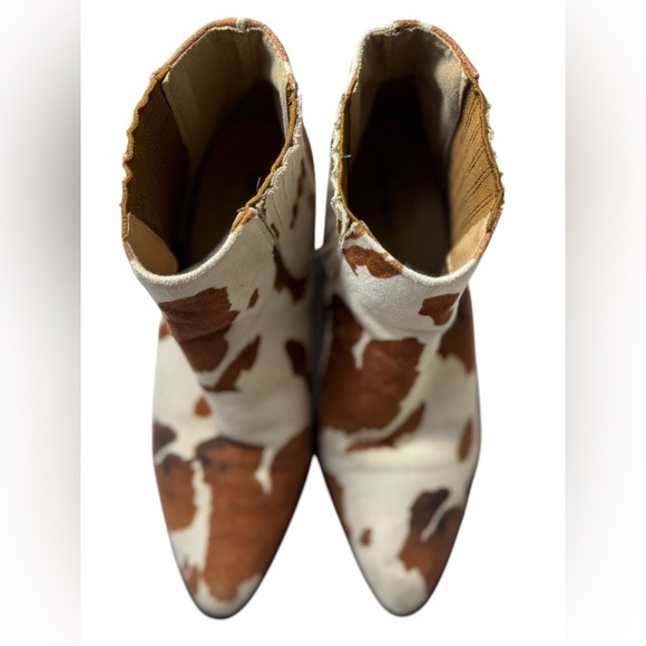 Arider Girl Dolly Cow Print Ankle Boot Brown and White women size 5.5 - Picture 6 of 14